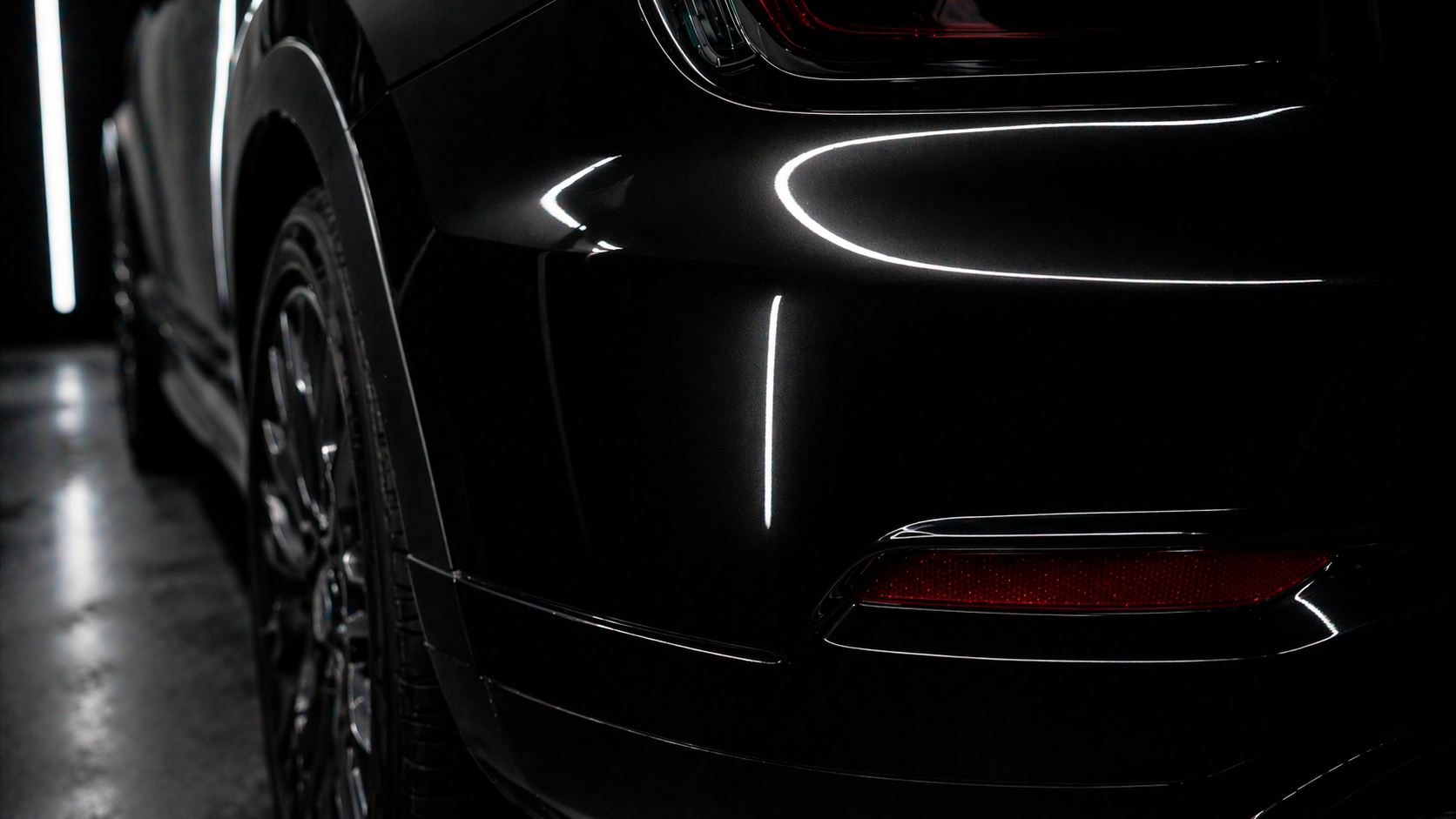 После: задний бампер после ремонта