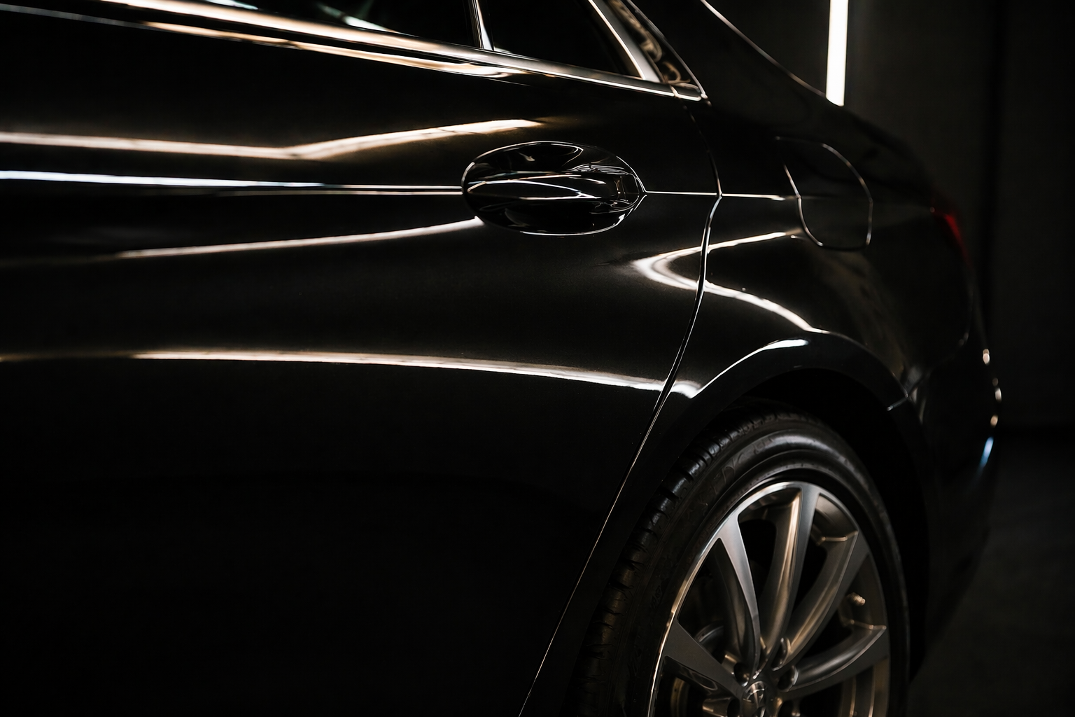 После: задняя дверь Lexus RX после ремонта PDR