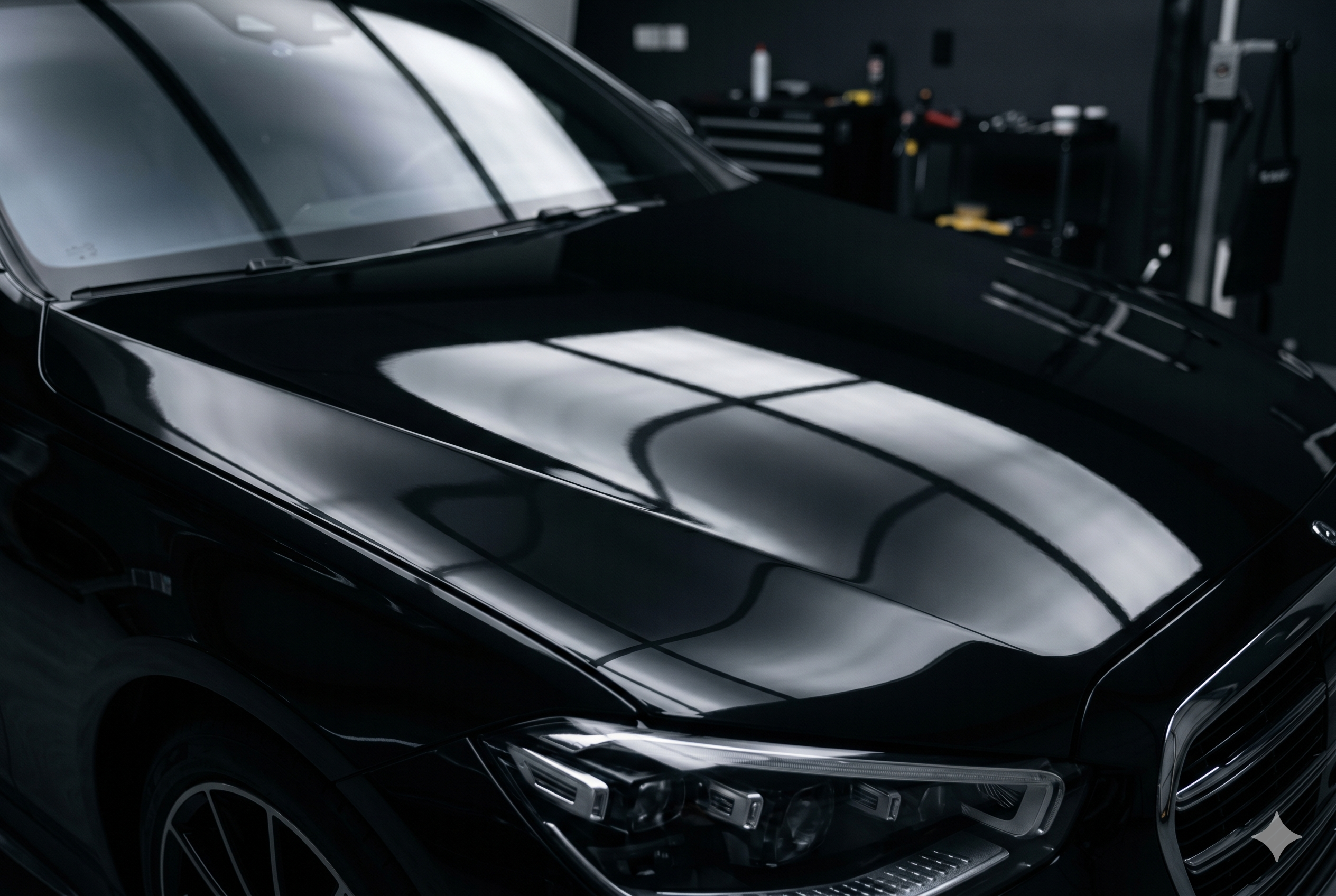 После: капот выровнен методом PDR